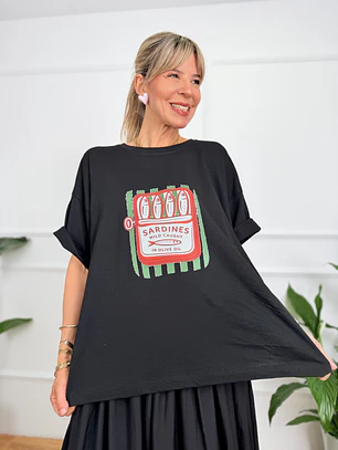 Olive oil T-shirt Black 3245