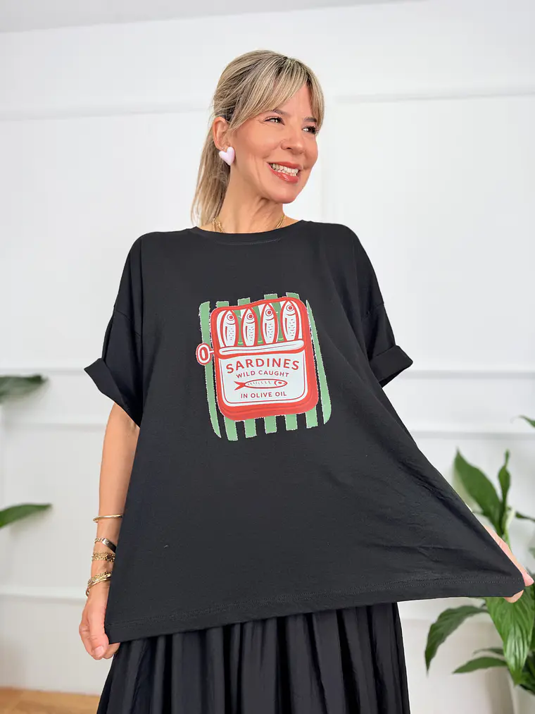 Olive oil T-shirt Black 3245 1