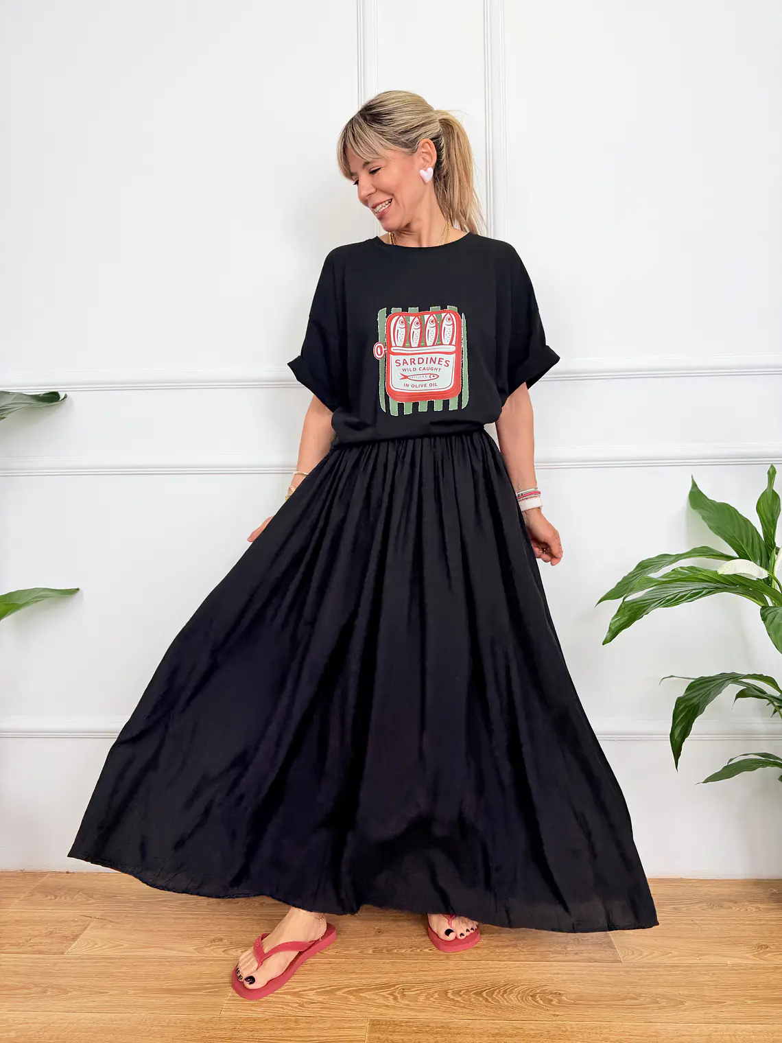 Olive oil T-shirt Black 3245 2