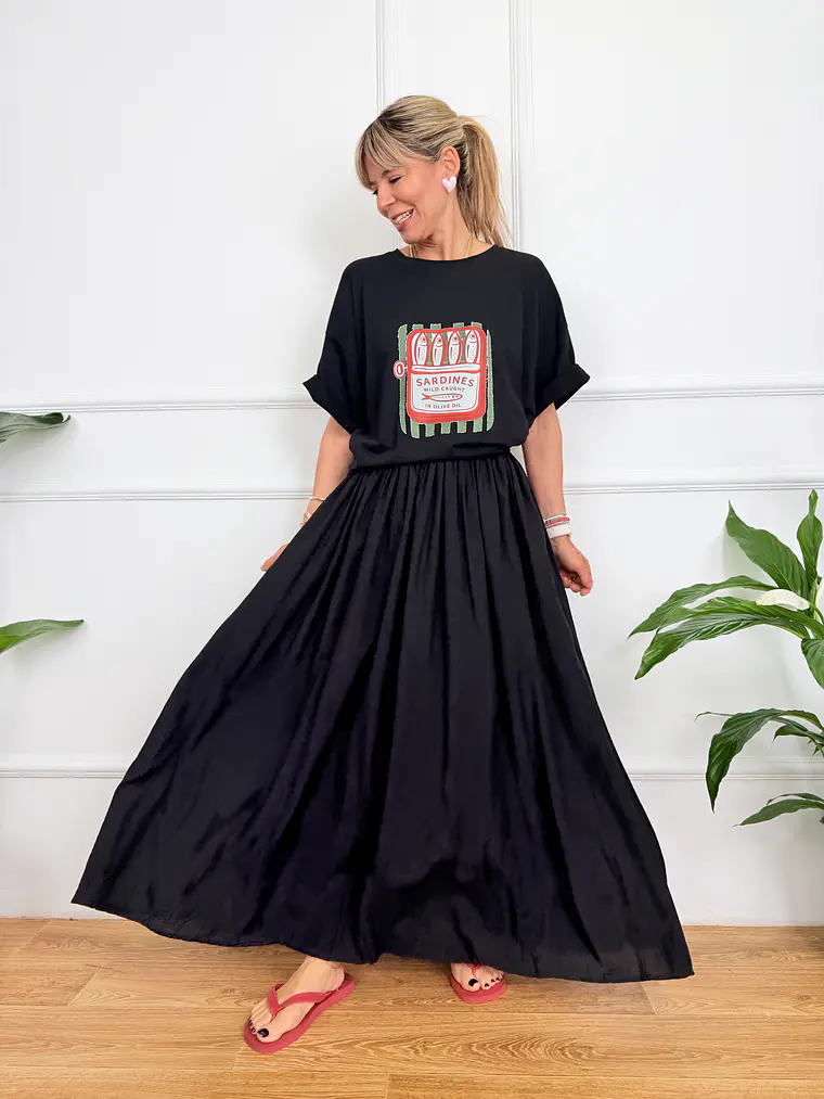 Olive oil T-shirt Black 3245 2