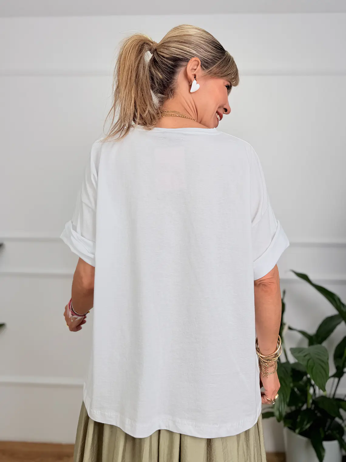 Dance T-shirt White 8802 2