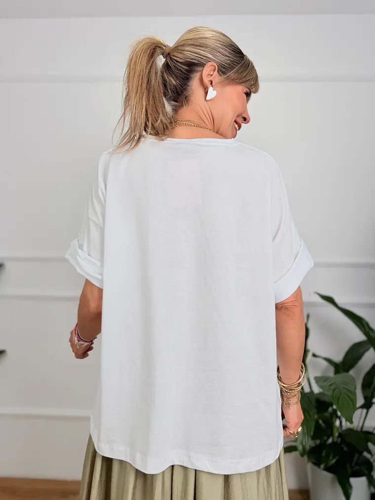 Dance T-shirt White 8802 2