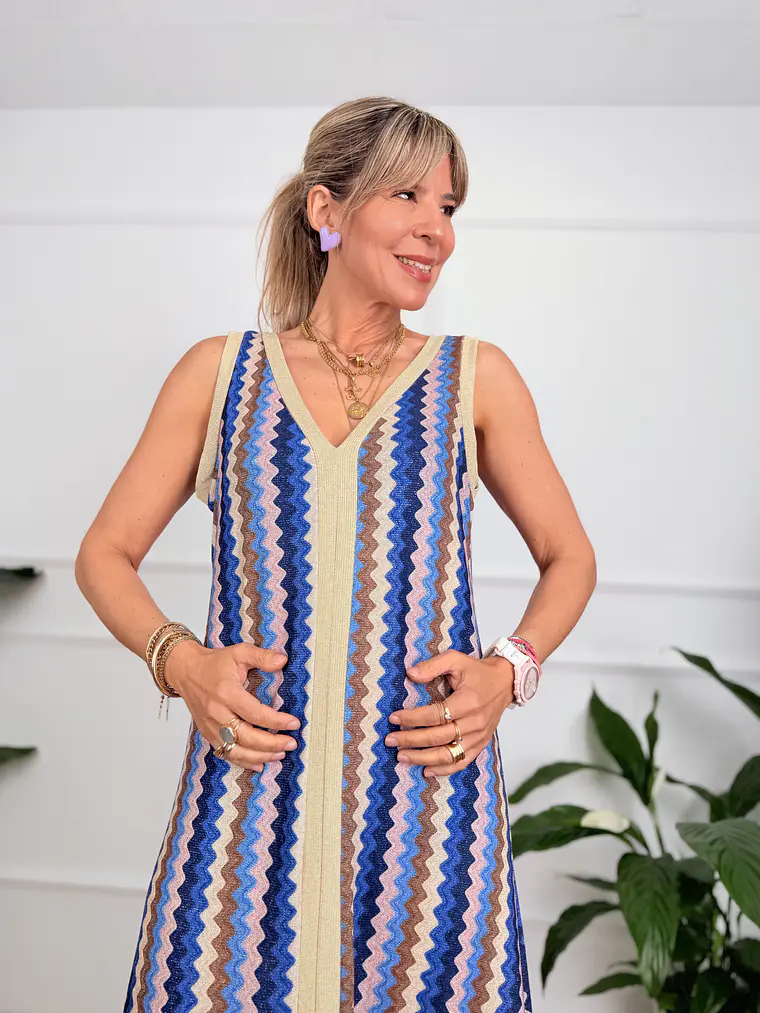 Dilino Dress Blue 23206 3