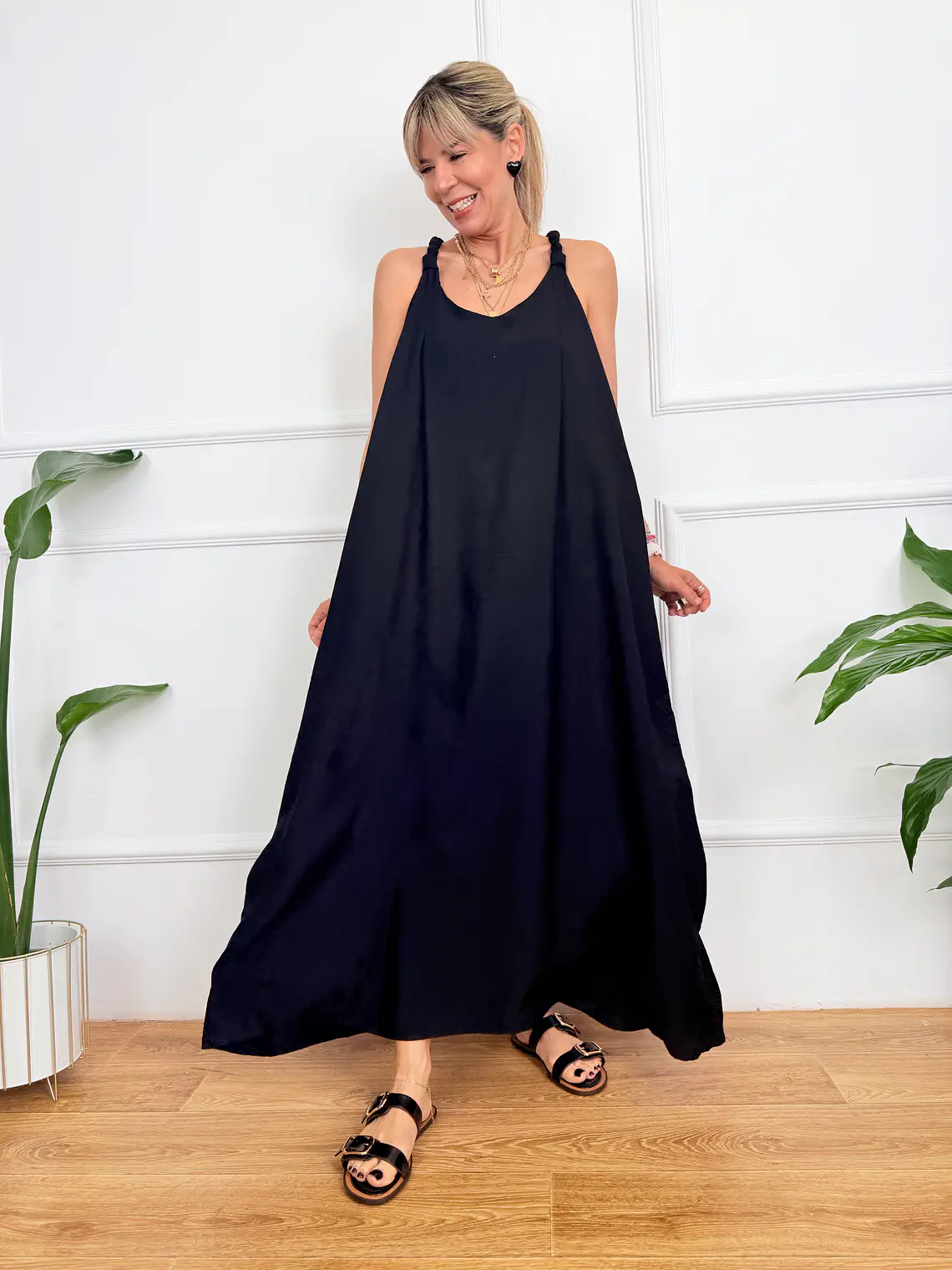 Limanaki Dress Black 0001#   1
