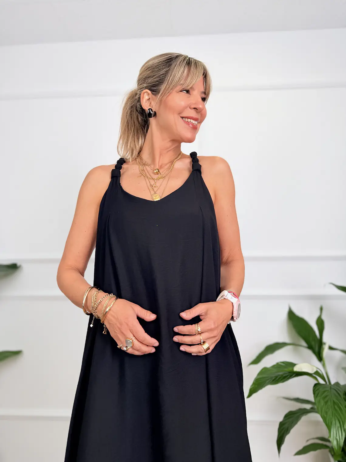 Limanaki Dress Black 0001#   3