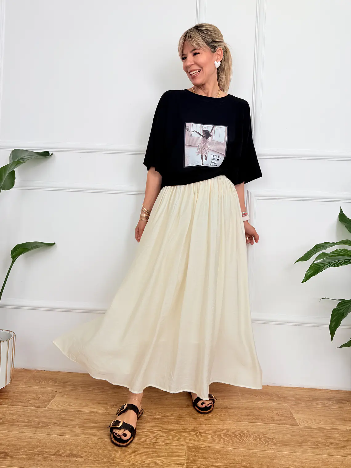 Dance T-shirt Black 8802  3