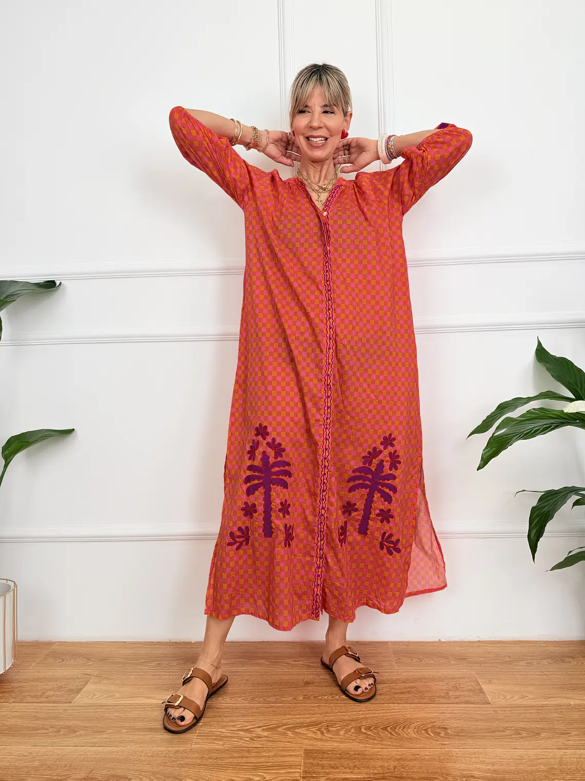 Τheros Dress Orange F193  1