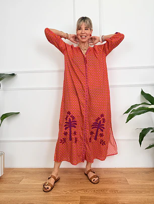 Τheros Dress Orange F193 