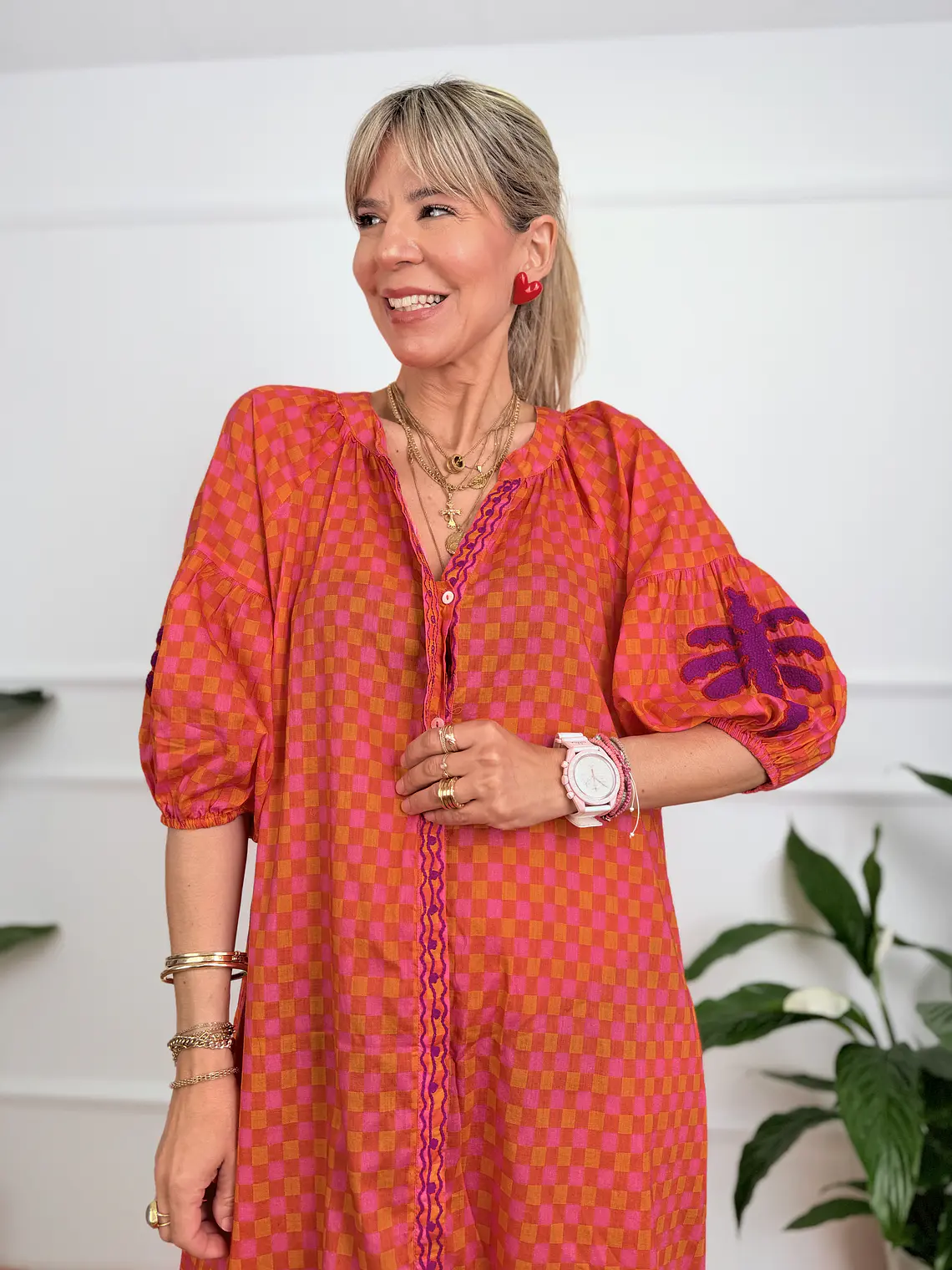 Τheros Dress Orange F193  4