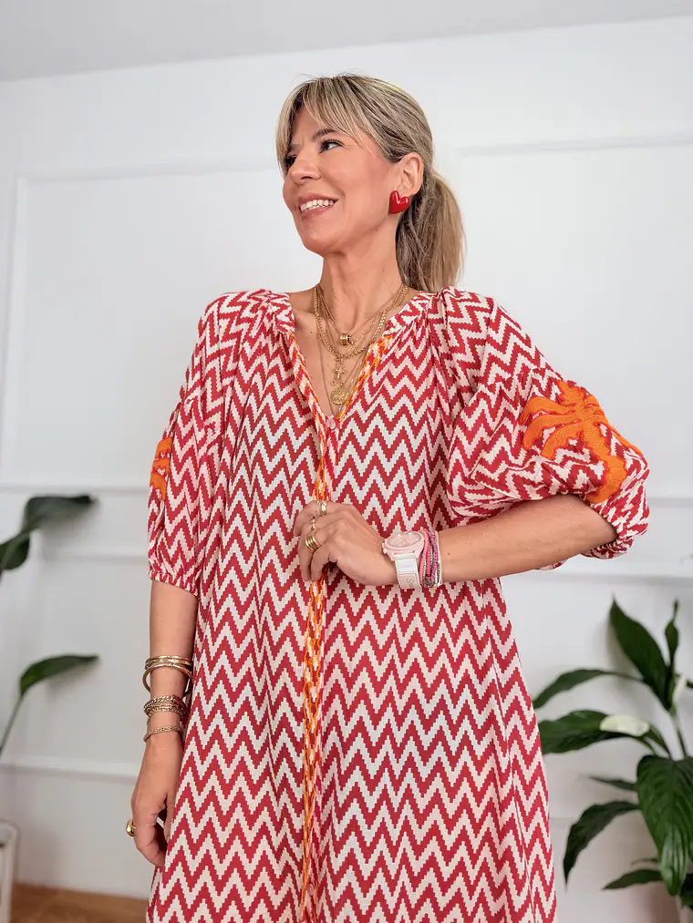 Τheros Dress Red F193   4