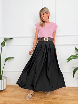 Loulou Studio Dress 118M5898 Black-Pink 