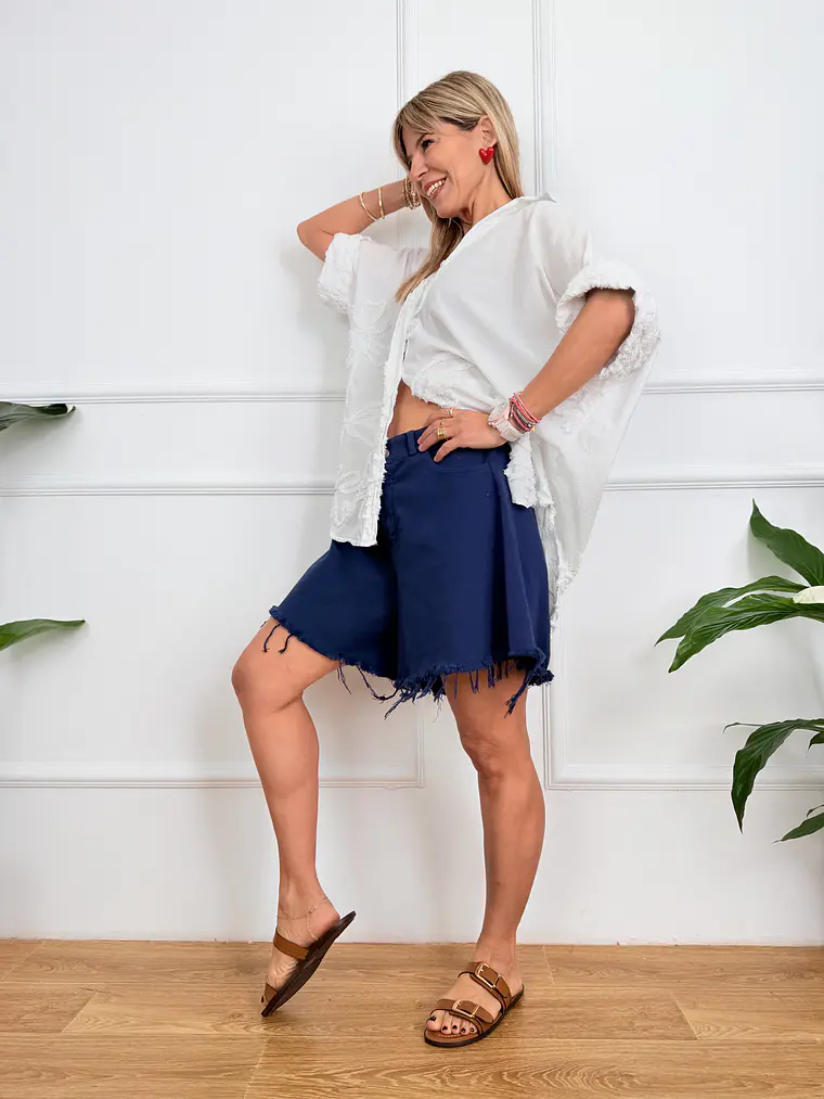 Sira Jean Shorts Navy 2131   2