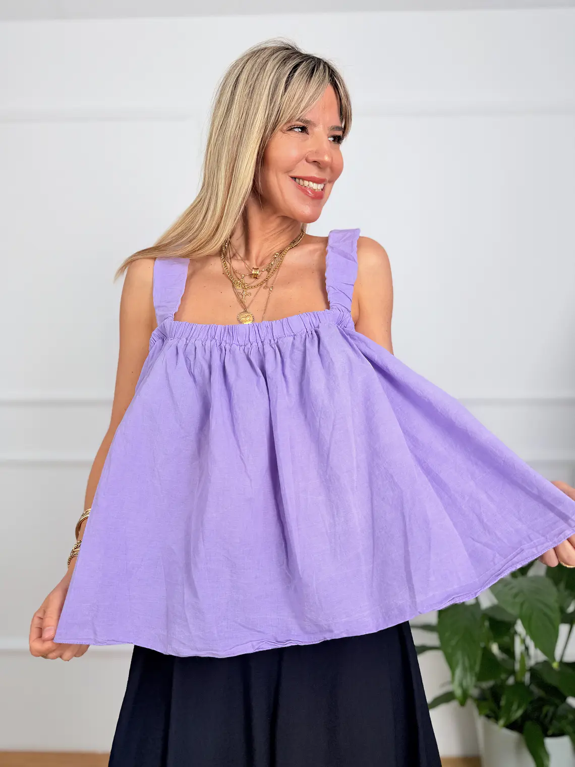 Daisy Blouse Lila 13612  1