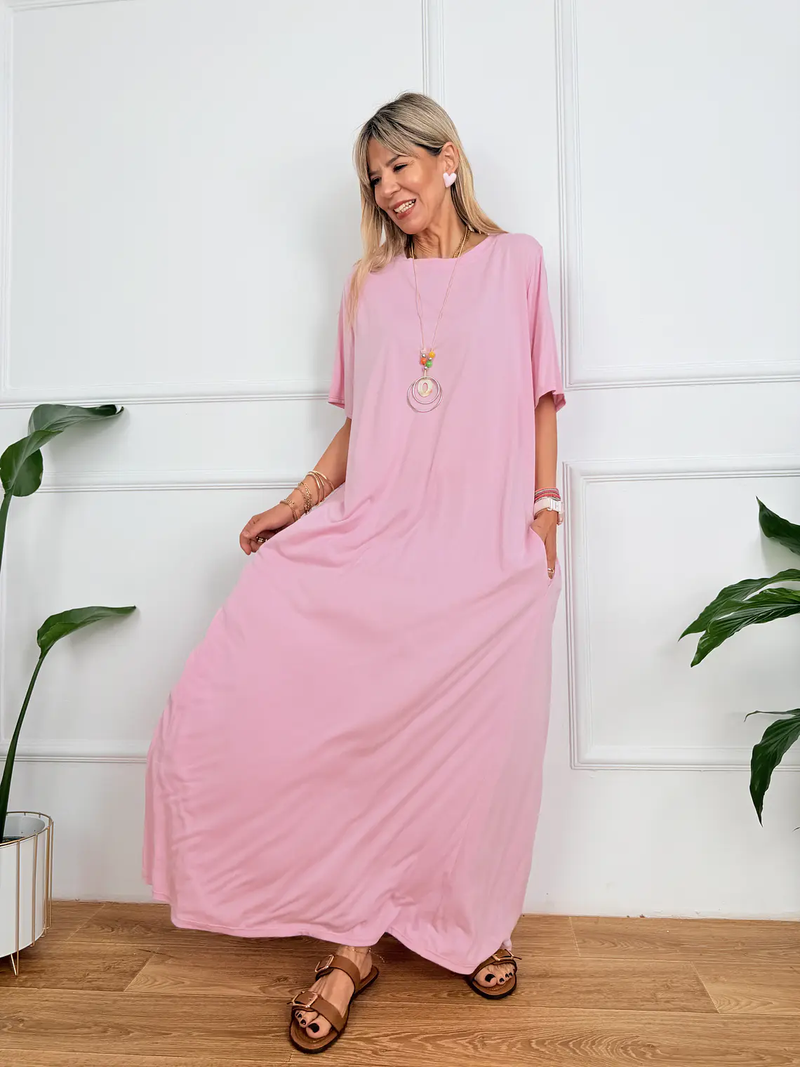 Skye Dress Pink 5035  2