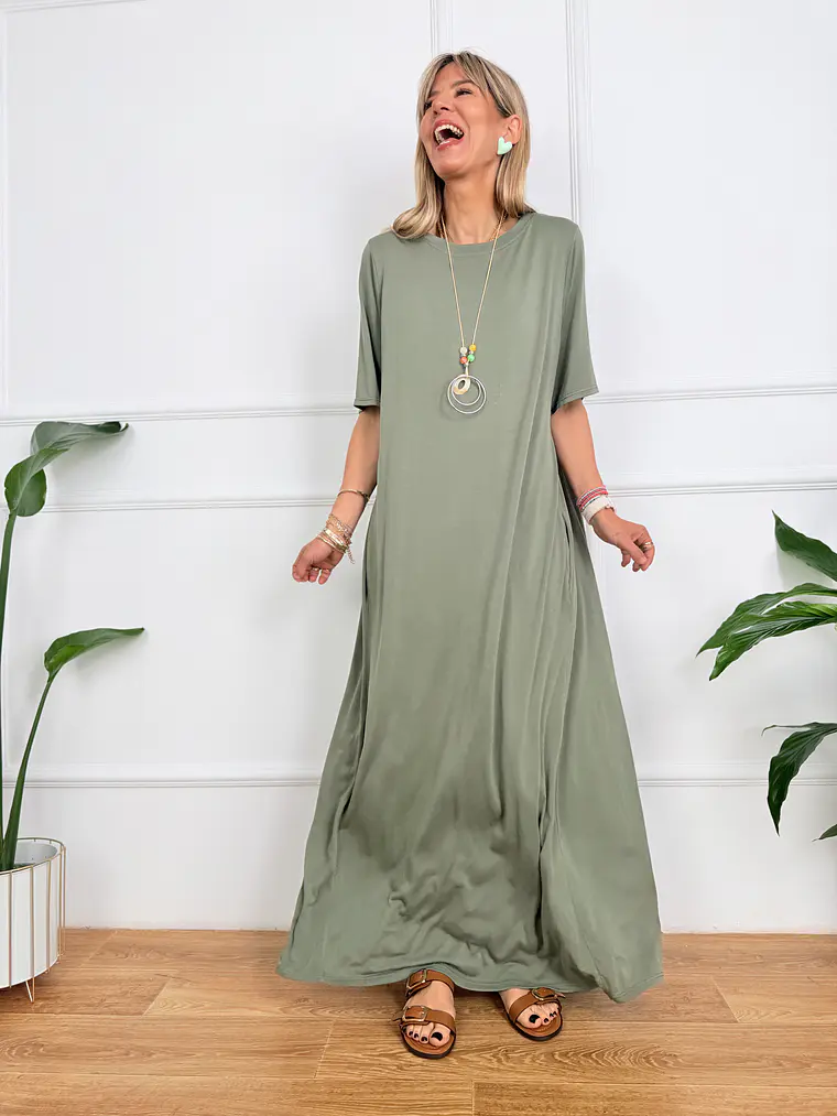 Skye Dress Chaki 5035 2