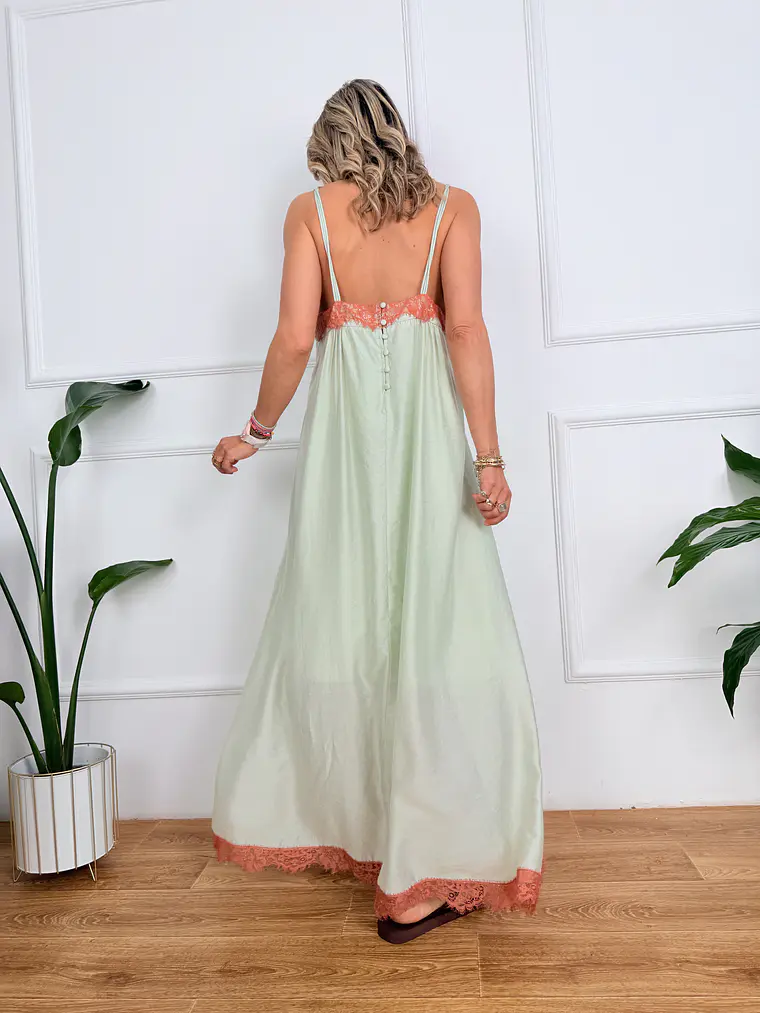 Lemonanthos Dress Pistachio WM2736 3