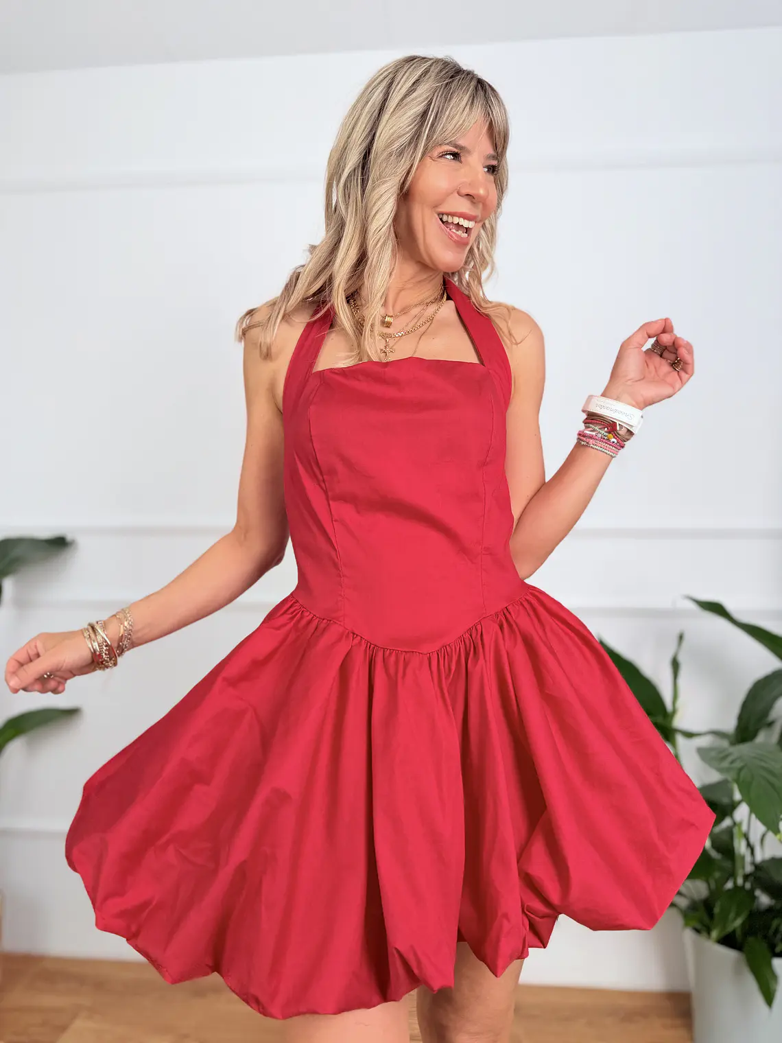 Mango Dress Red 29025 4