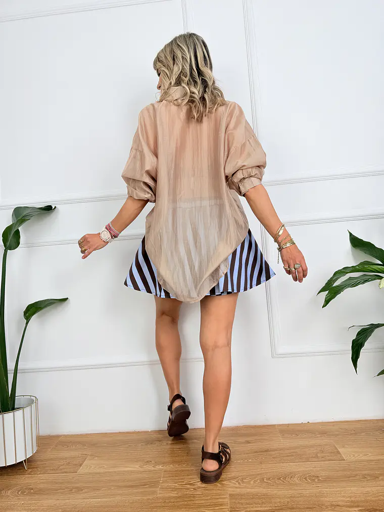 Wave Skort Brown/Blue 4984 3