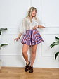 Wave Skort Orange/Blue royal 4984 - thumbnail 1