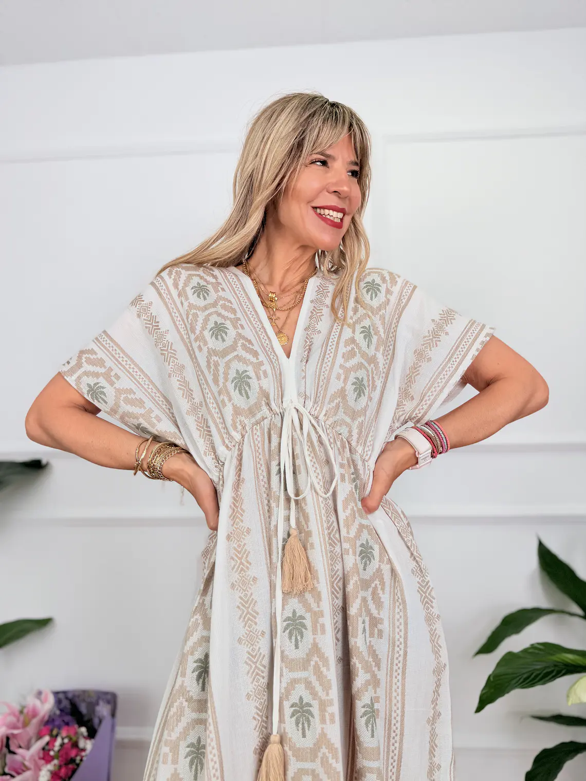 Giasemi Dress Sand F-154   4