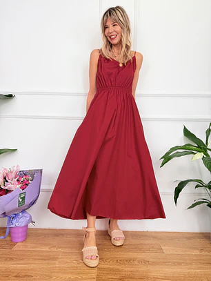 Anemelia Dress Wine 3084
