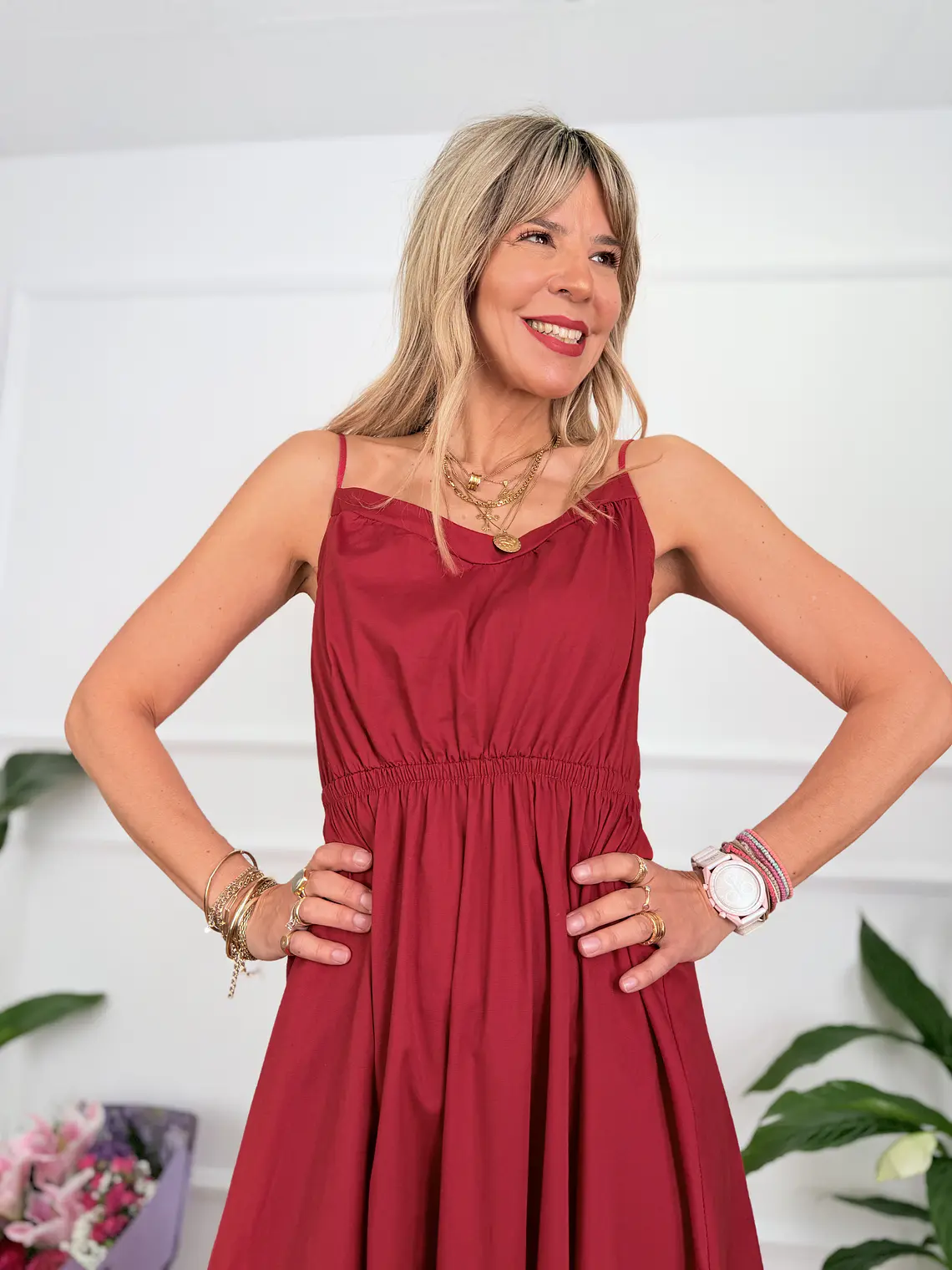 Anemelia Dress Wine 3084 4