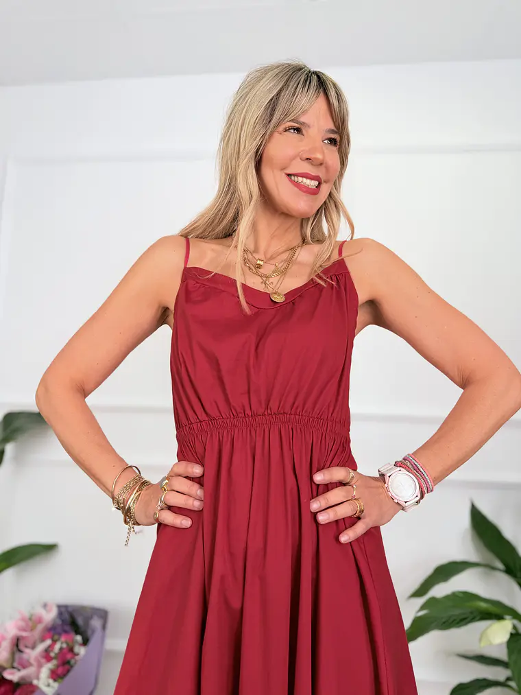 Anemelia Dress Wine 3084 4