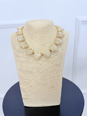 Azely Necklace Βeige