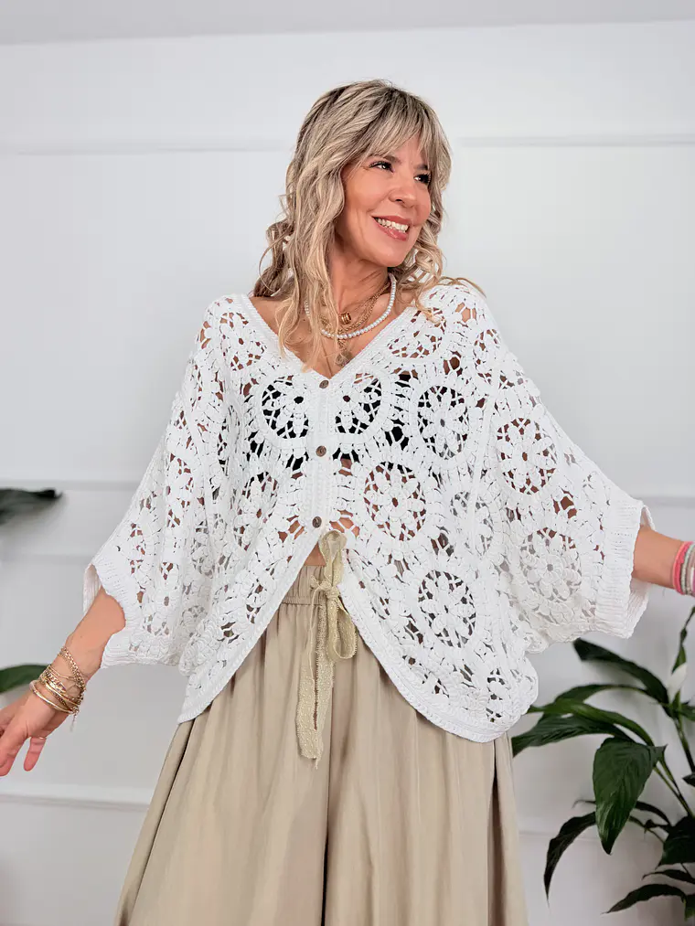 Dominiki Cardigan White 702   1
