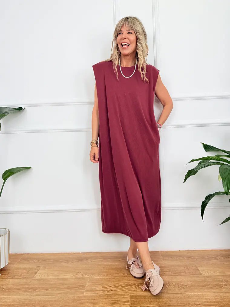Via Dress Wine 2625-96  3