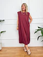 Via Dress Wine 2625-96  - thumbnail 3