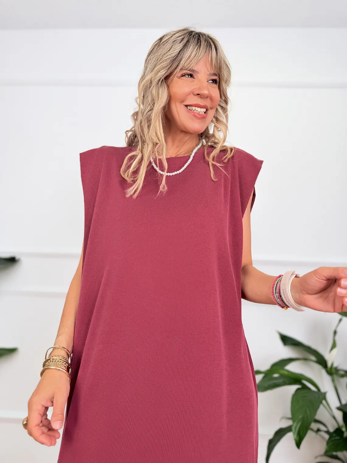 Via Dress Wine 2625-96  4