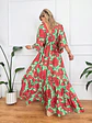 Glikokima Dress 15110 Green-Red (4.)    - thumbnail 3