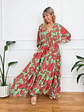 Glikokima Dress 15110 Green-Red (4.)    - thumbnail 2
