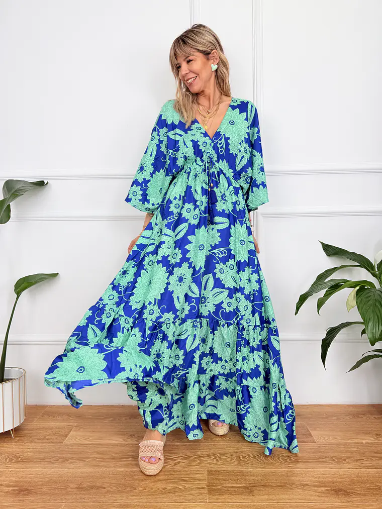 Glikokima Dress 15110 Aqua-Blue (3.)   2