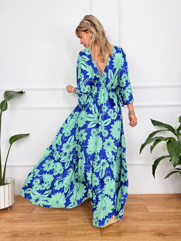 Glikokima Dress 15110 Aqua-Blue (3.)   3