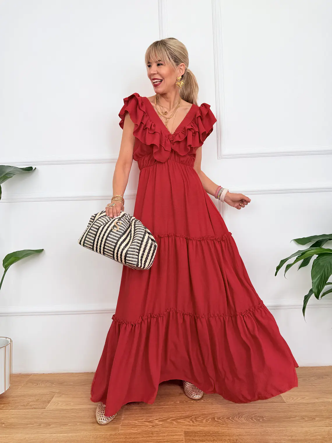 Olympiada Dress Red Y118M 1