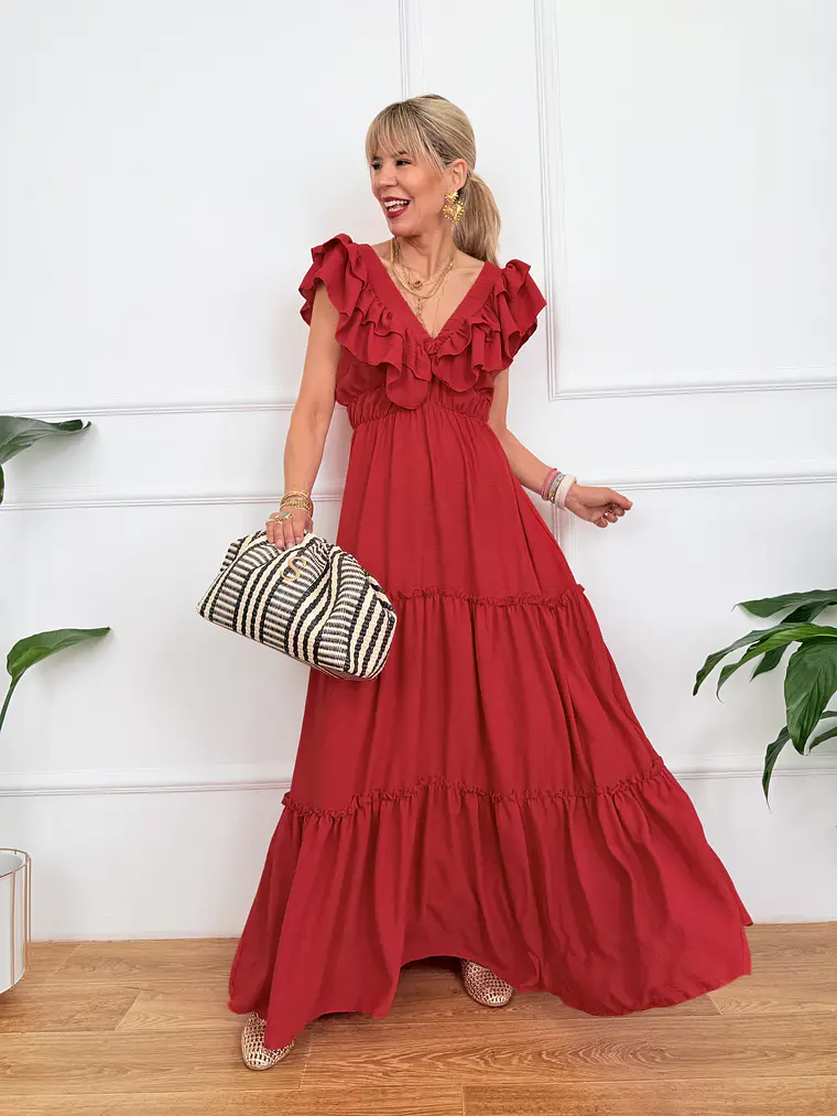 Olympiada Dress Red Y118M 1