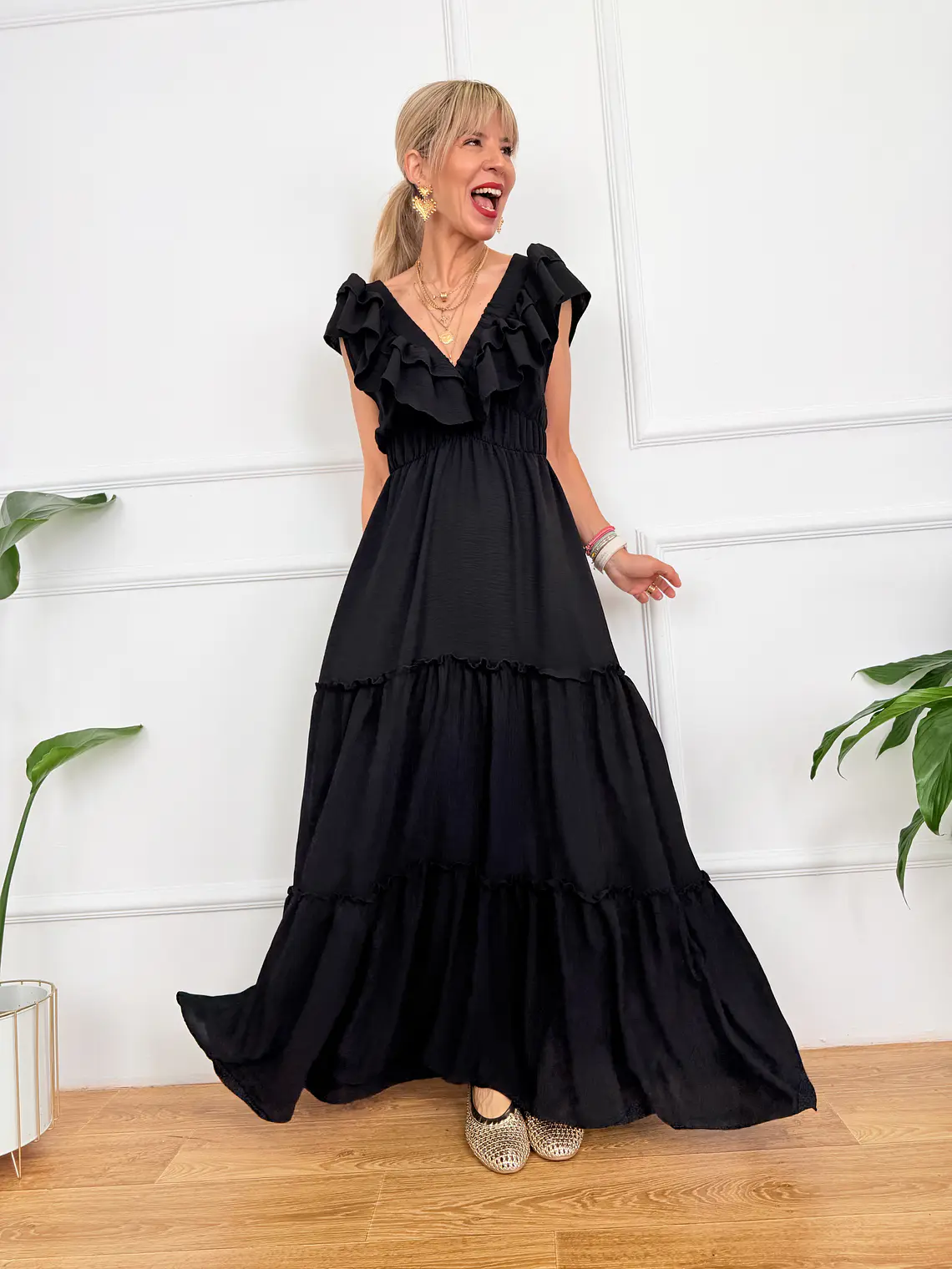 Olympiada Dress Black Y118M 2
