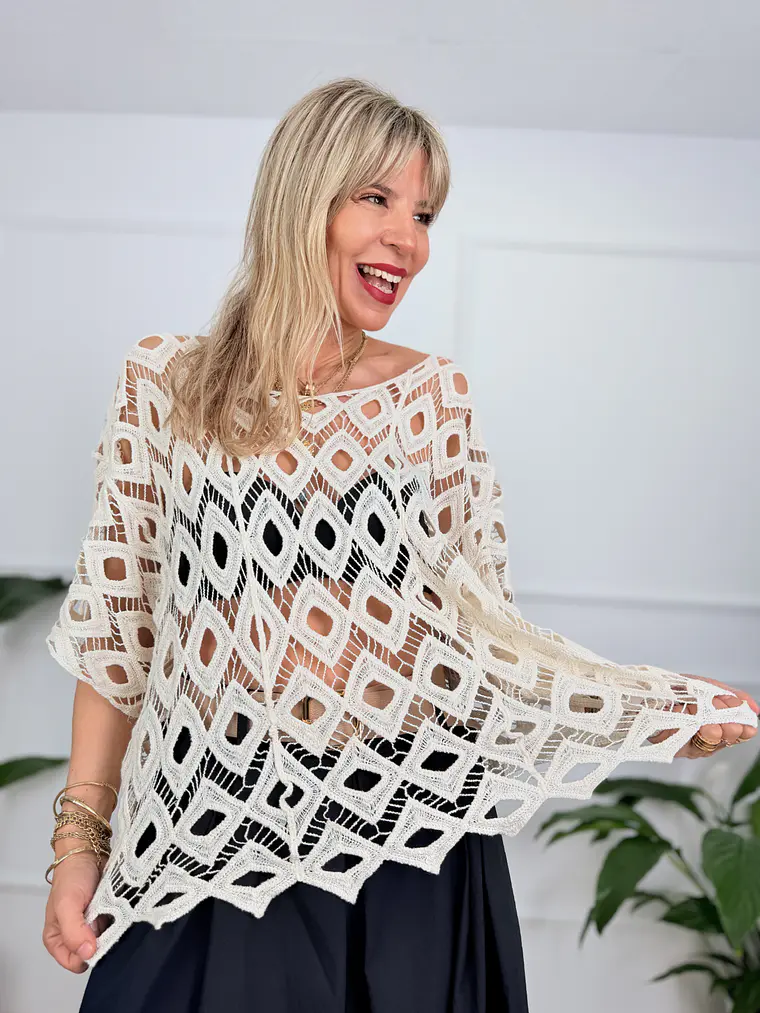 Leuki Ammos Blouse Beige 68007 1