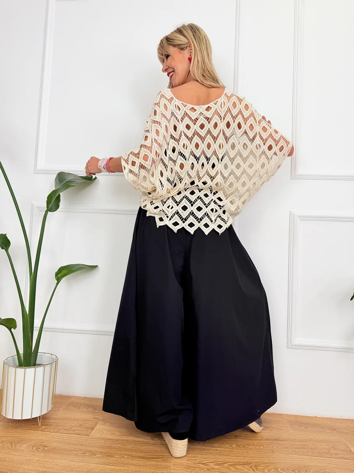 Leuki Ammos Blouse Beige 68007 4