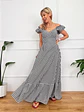 Onda Checkered Maxi Dress Black 6383 - thumbnail 2