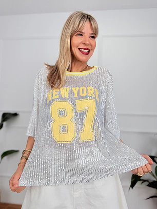 Athletic Glam T-shirt Yellow 21160-3 