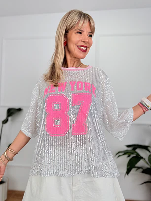 Athletic Glam T-shirt Pink 21160-3  