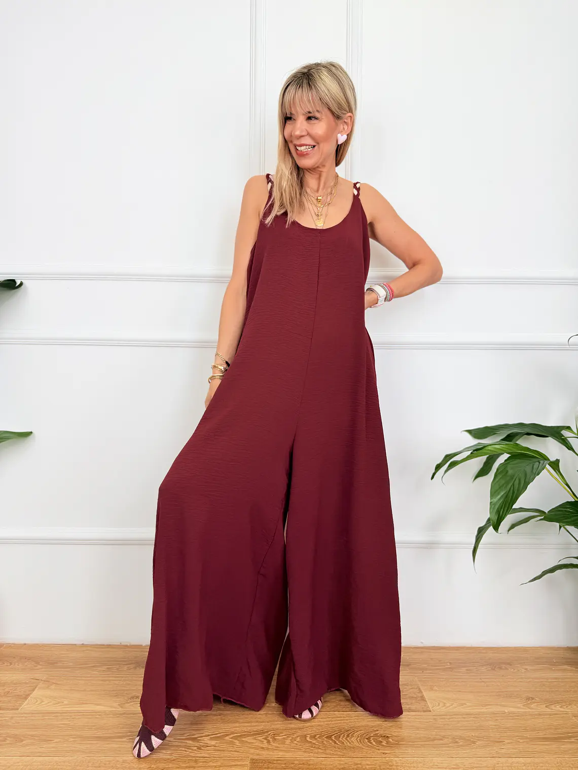 Marker Jumpsuit Wine 50115   5