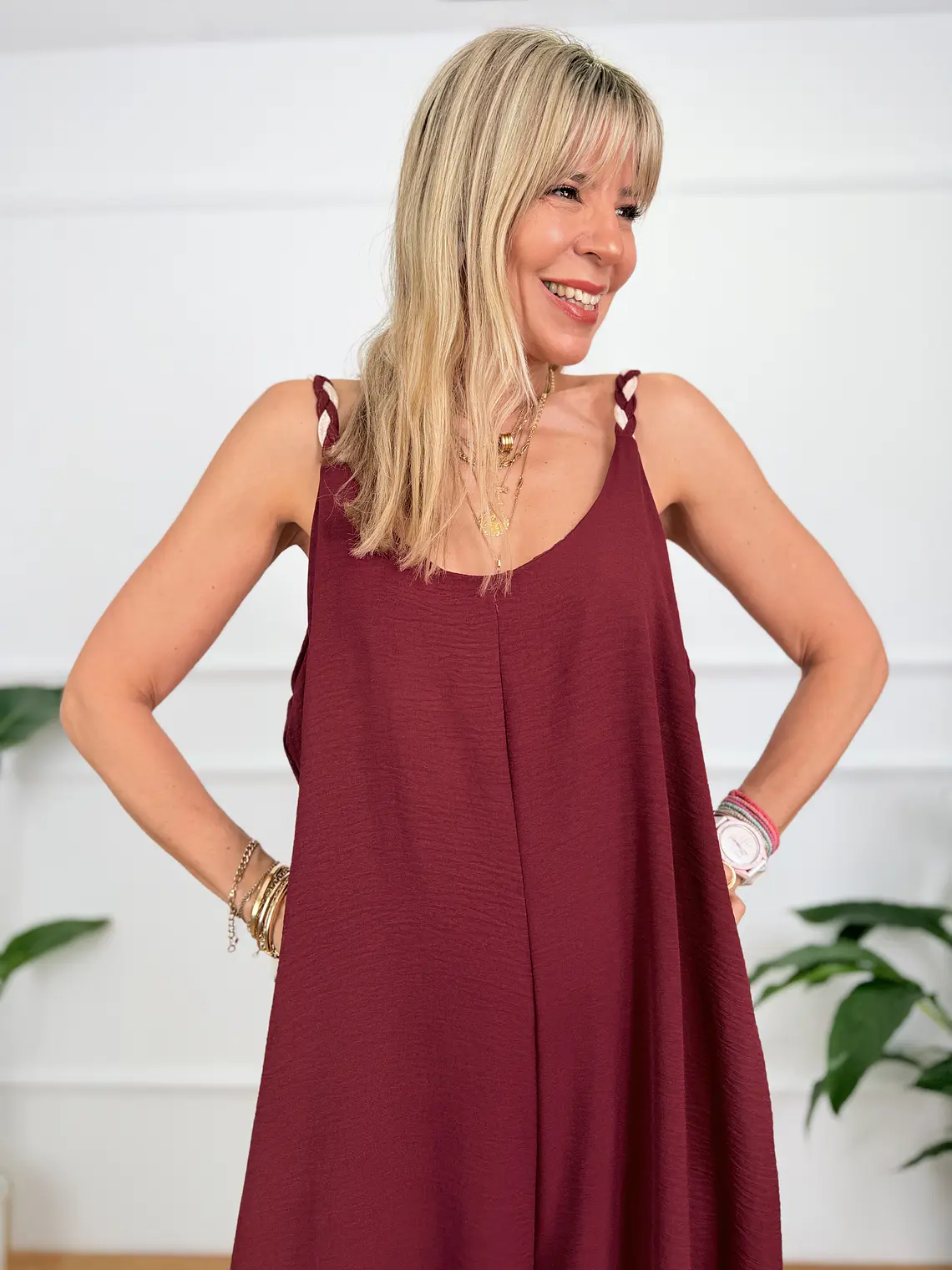 Marker Jumpsuit Wine 50115   2