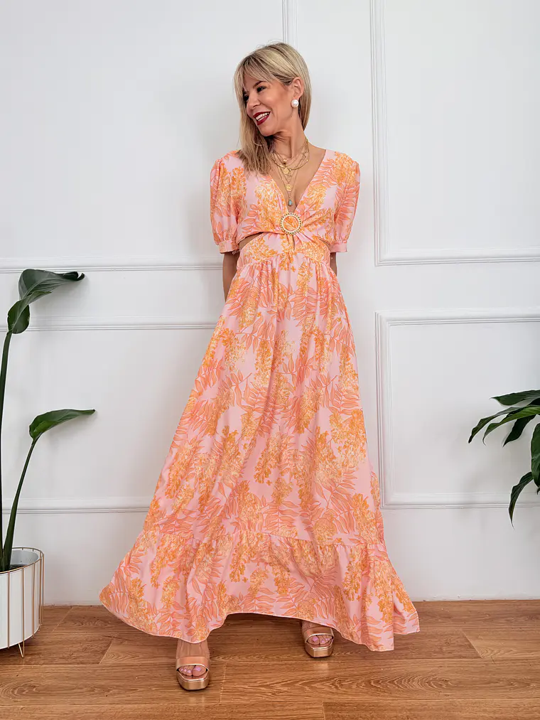 Caliente Dress Pink 55051  2