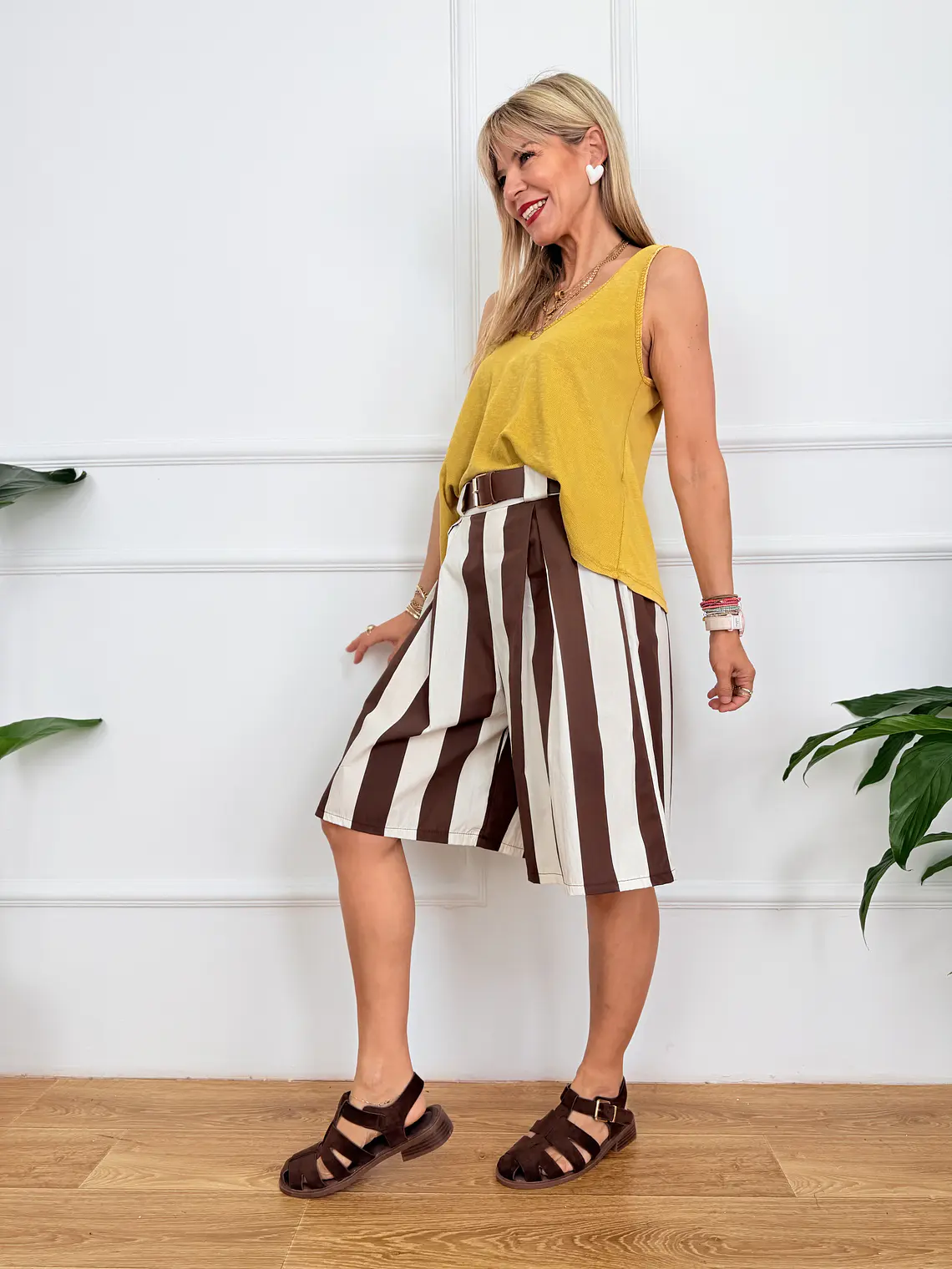 Coconut Stripped Vermouda Brown 4632  2