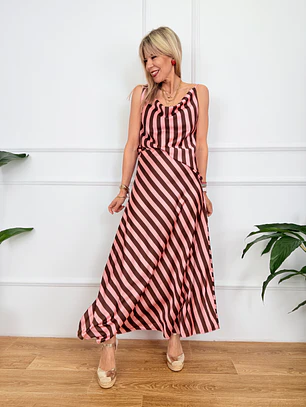 Amvrosia Set Striped Brown 9861-1  