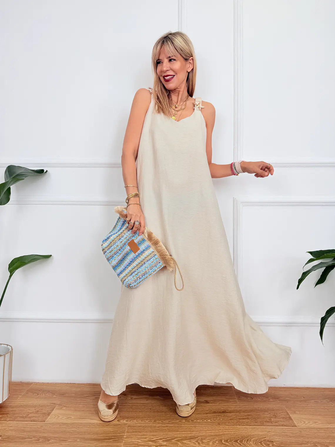 Alexia Dress Beige F49298  2
